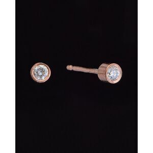 14K Italian Gold 0.15 Ct. Tw. Diamond Studs, Pink
